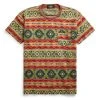 RRL By Ralph Lauren Pocket Crew Pattern T-Shirt Blue / Red Multi -Hikerdelic Sales Store 22179 1