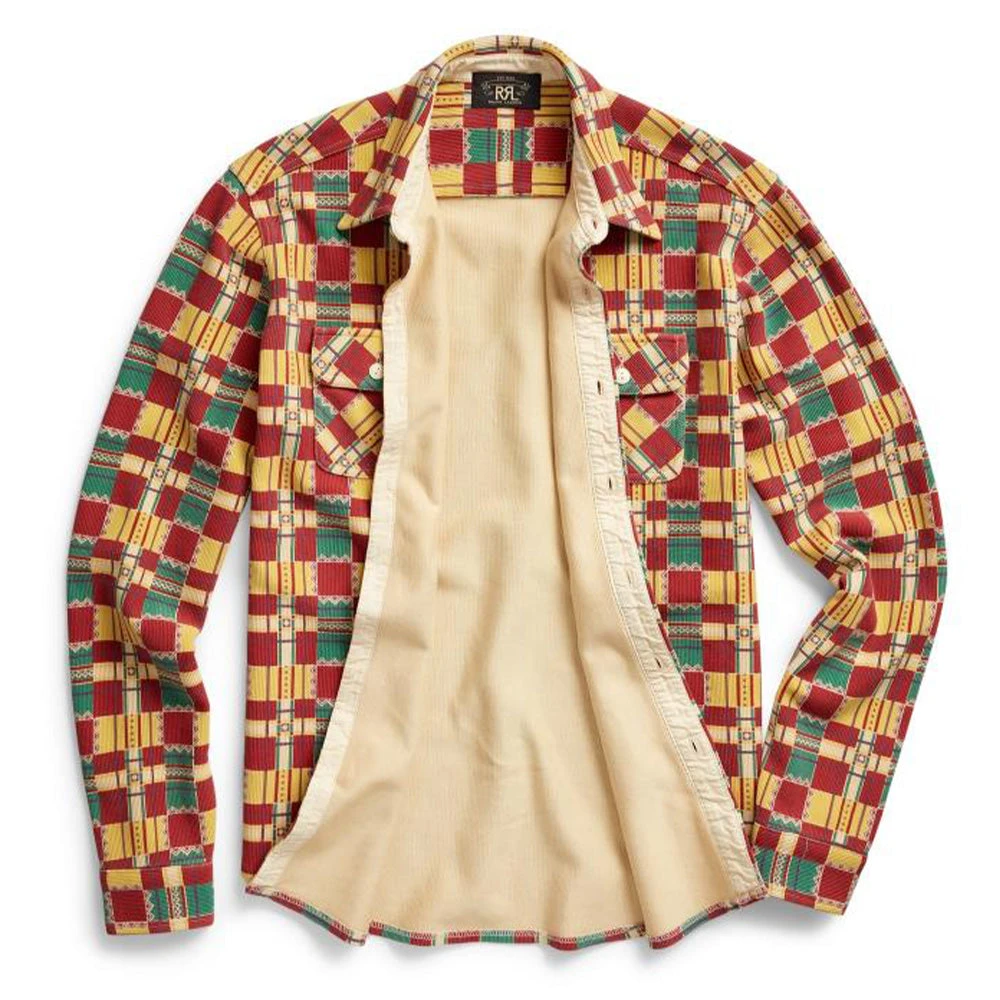 RRL By Ralph Lauren Matlock Work Shirt Red / Teal 4 RRL By Ralph Lauren Matlock Work Shirt Red / Teal - Image 2