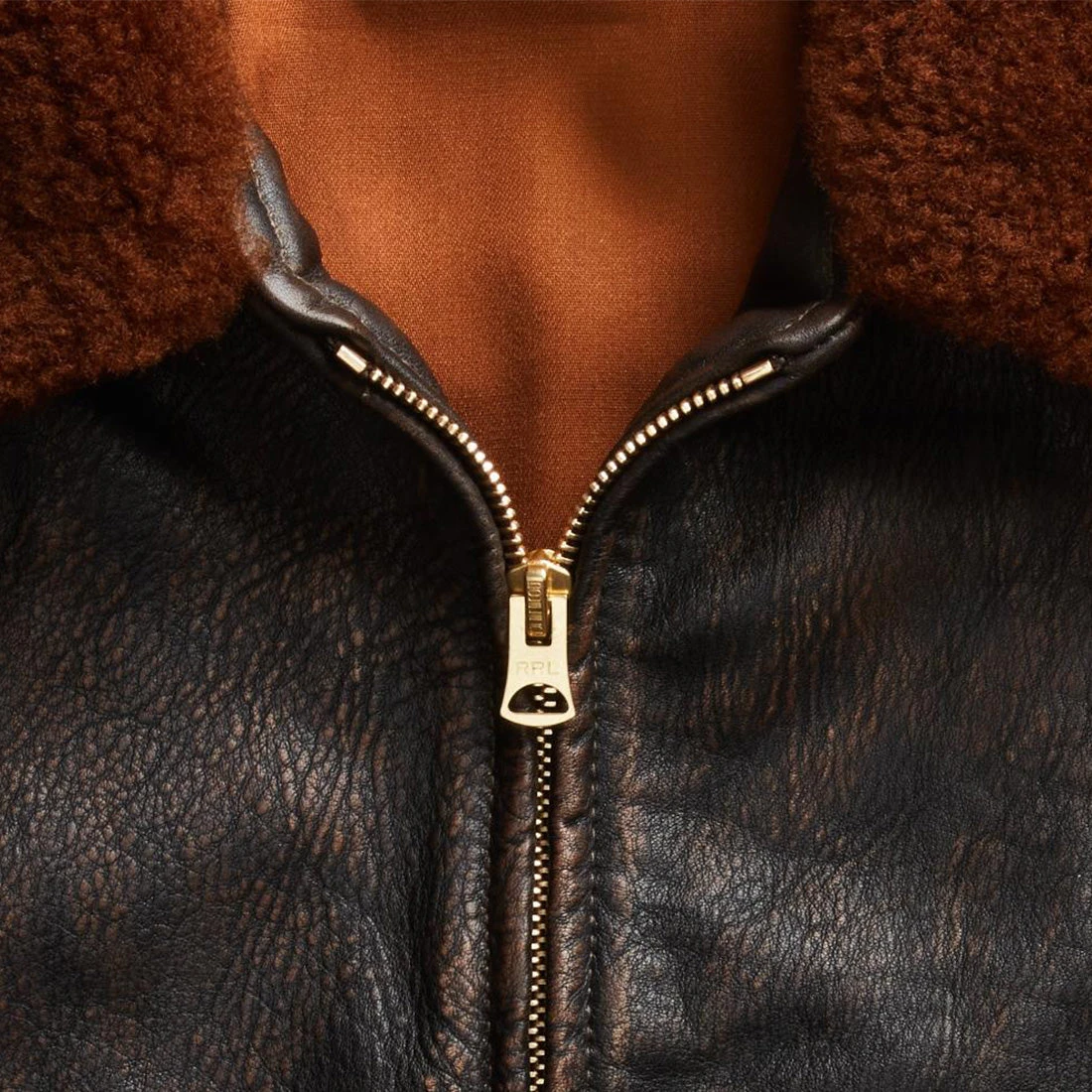 RRL By Ralph Lauren Shearling Leather Jacket Black / Brown 6 RRL By Ralph Lauren Shearling Leather Jacket Black / Brown - Image 4