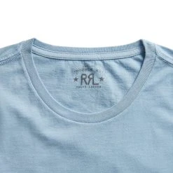 RRL By Ralph Lauren Garment-Dyed Crewneck T-Shirt Light Blue -Hikerdelic Sales Store 27187 3