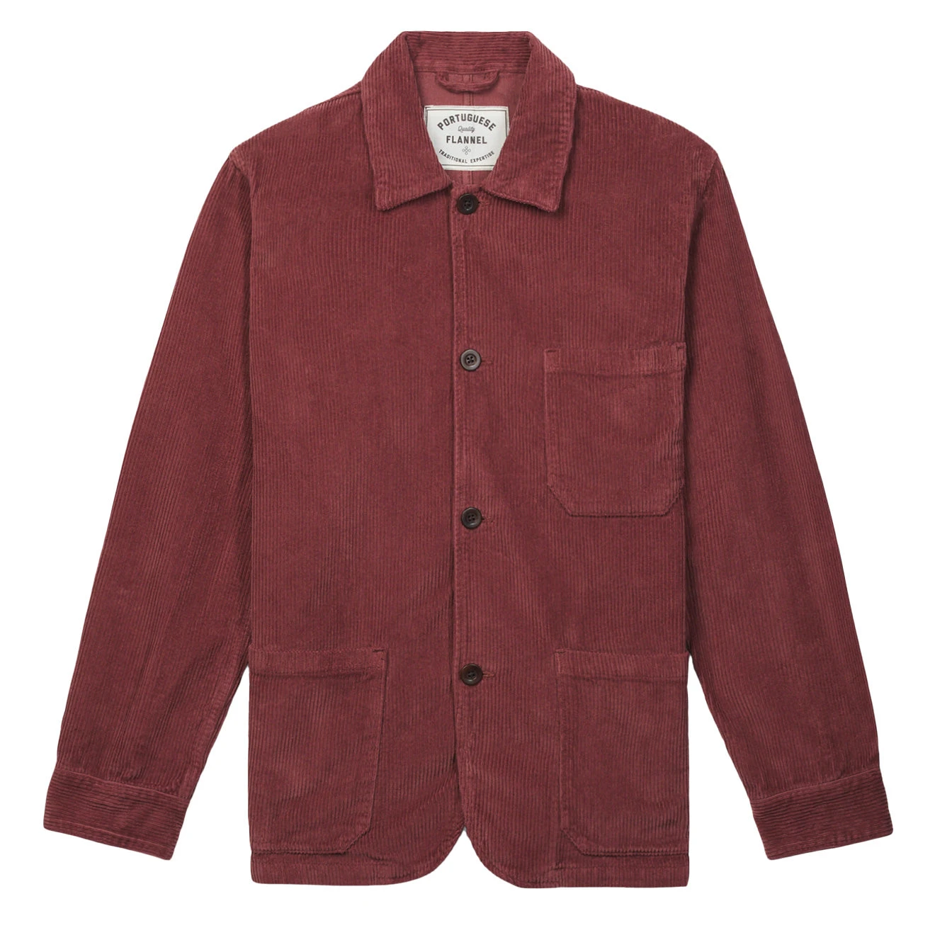 Portuguese Flannel Labura Corduroy Chore Jacket Bordeaux 3 Portuguese Flannel Labura Corduroy Chore Jacket Bordeaux