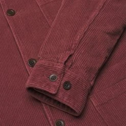 Portuguese Flannel Labura Corduroy Chore Jacket Bordeaux 9 Portuguese Flannel Labura Corduroy Chore Jacket Bordeaux -Hikerdelic Sales Store 27289 3