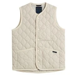 Lavenham Thornham Honeycomb Quilt Gilet Moonbeam Silver