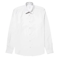 Sunspel Fine Corduroy Oxford Shirt Chalk