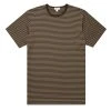 Sunspel Classic Crew English Stripe T-Shirt Caper / Dark Moss -Hikerdelic Sales Store 27691 1