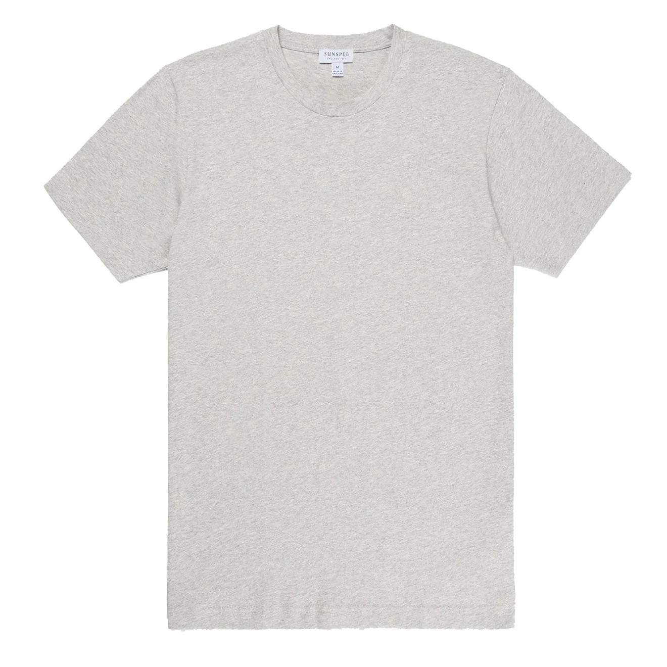 Sunspel Riviera Organic T-Shirt Grey Melange 3 Sunspel Riviera Organic T-Shirt Grey Melange