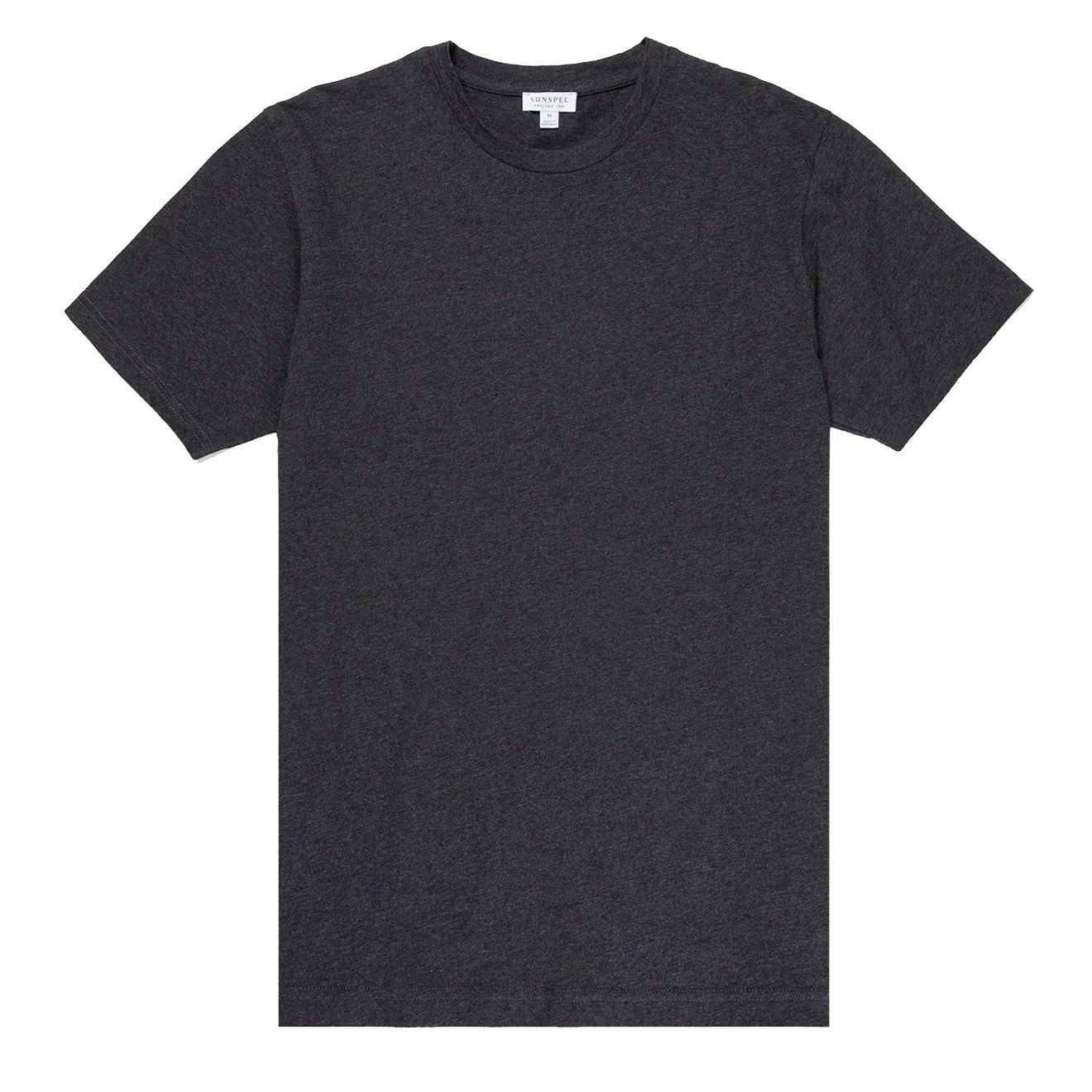 Sunspel Riviera Organic T-Shirt Charcoal Melange 3 Sunspel Riviera Organic T-Shirt Charcoal Melange