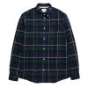 Norse Projects Anton Brushed Flannel Check Shirt Black Watch Check