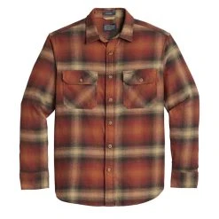 Pendleton Burnside Flannel Shirt Red / Brown / Tan Plaid