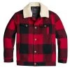 Pendleton Stadium Cloth Plaid Trucker Jacket Red / Black Buffalo Check -Hikerdelic Sales Store 28614