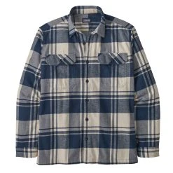Patagonia Long Sleeve Organic Cotton Midweight Fjord Flannel Shirt Live Oak / Smolder Blue