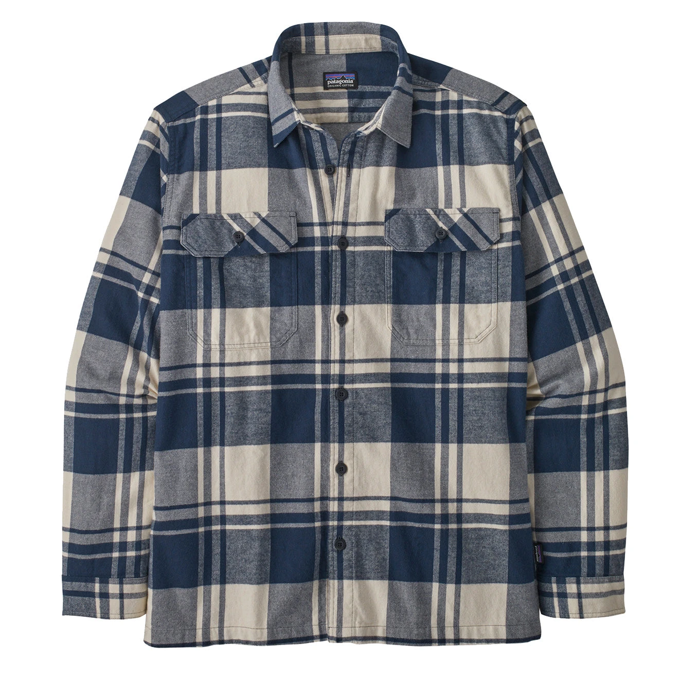 Patagonia Long Sleeve Organic Cotton Midweight Fjord Flannel Shirt Live Oak / Smolder Blue 3 Patagonia Long Sleeve Organic Cotton Midweight Fjord Flannel Shirt Live Oak / Smolder Blue