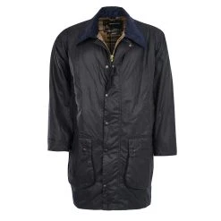Barbour Border Wax Jacket Navy