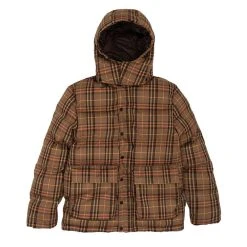 Hikerdelic Calland Plaid Puffer Jacket Brown Plaid