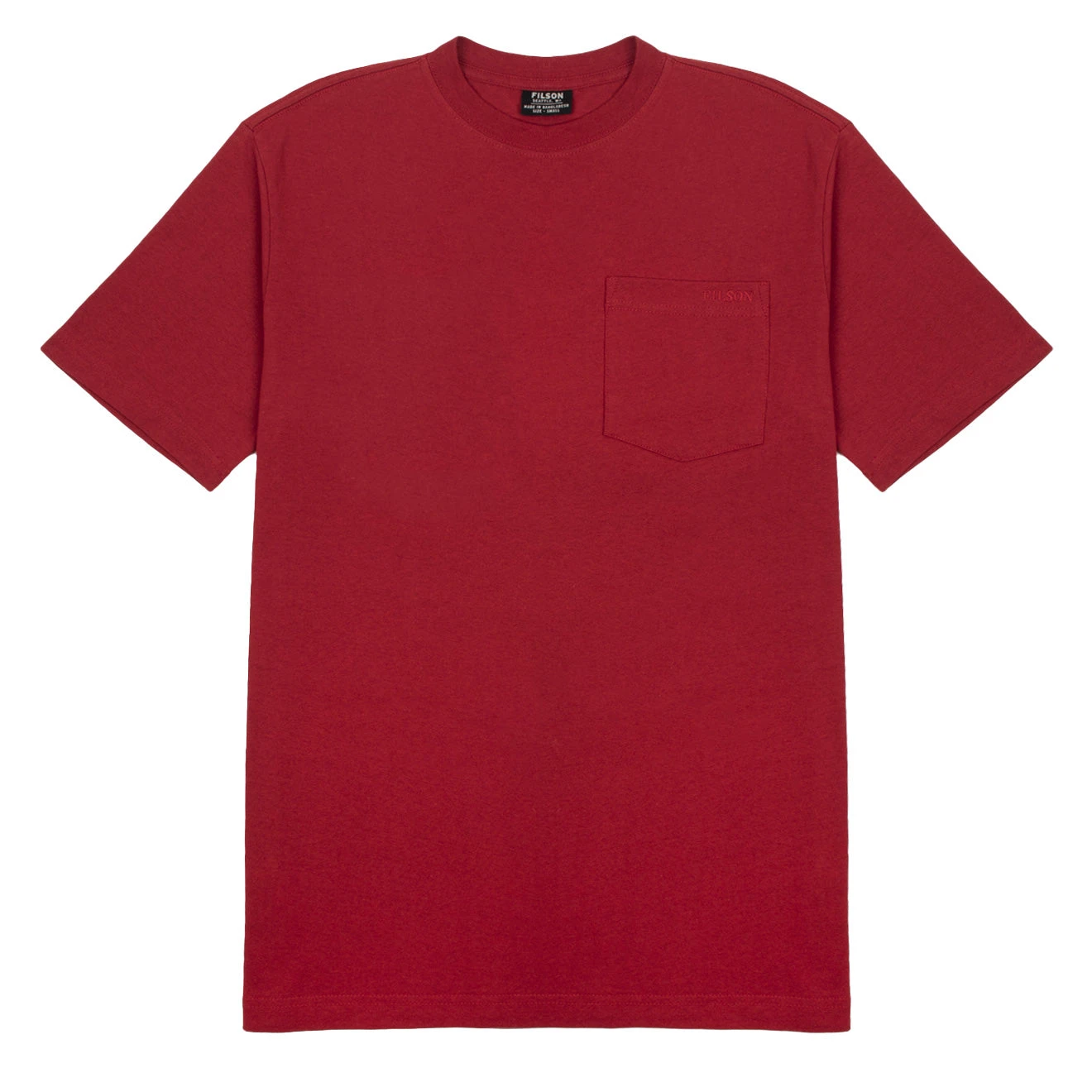 Filson S/S Outfitter Solid One Pocket T-Shirt Dark Red 3 Filson S/S Outfitter Solid One Pocket T-Shirt Dark Red