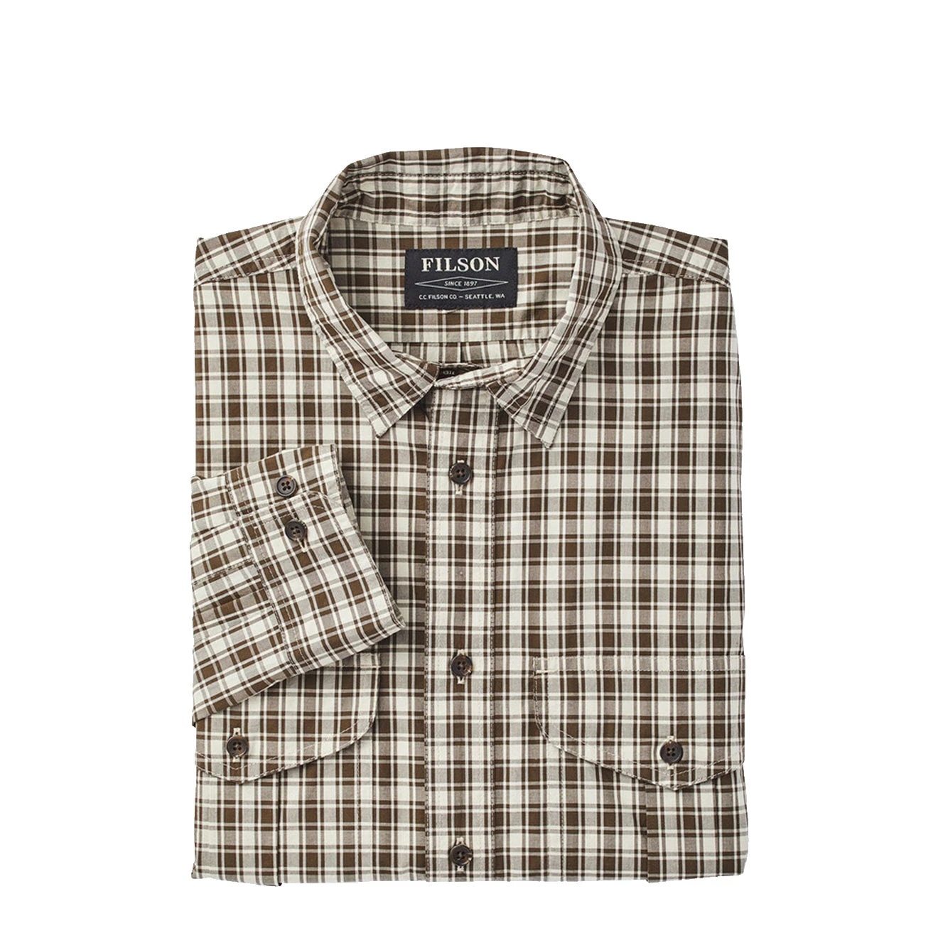 Filson Feather Cloth Shirt Natural / Dark Olive 5 Filson Feather Cloth Shirt Natural / Dark Olive - Image 3