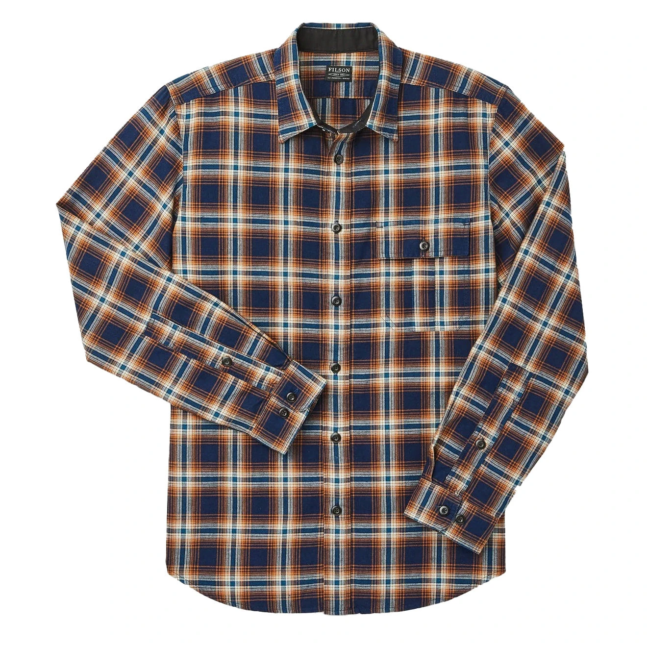 Filson Rustic Oxford Shirt Indigo Rust 3 Filson Rustic Oxford Shirt Indigo Rust