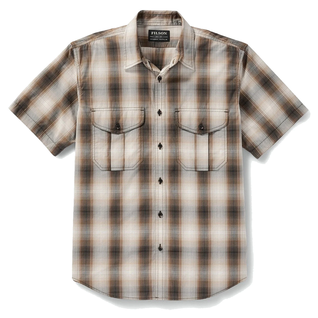 Filson SS Feather Cloth Shirt Beige / Brown / Black 3 Filson SS Feather Cloth Shirt Beige / Brown / Black