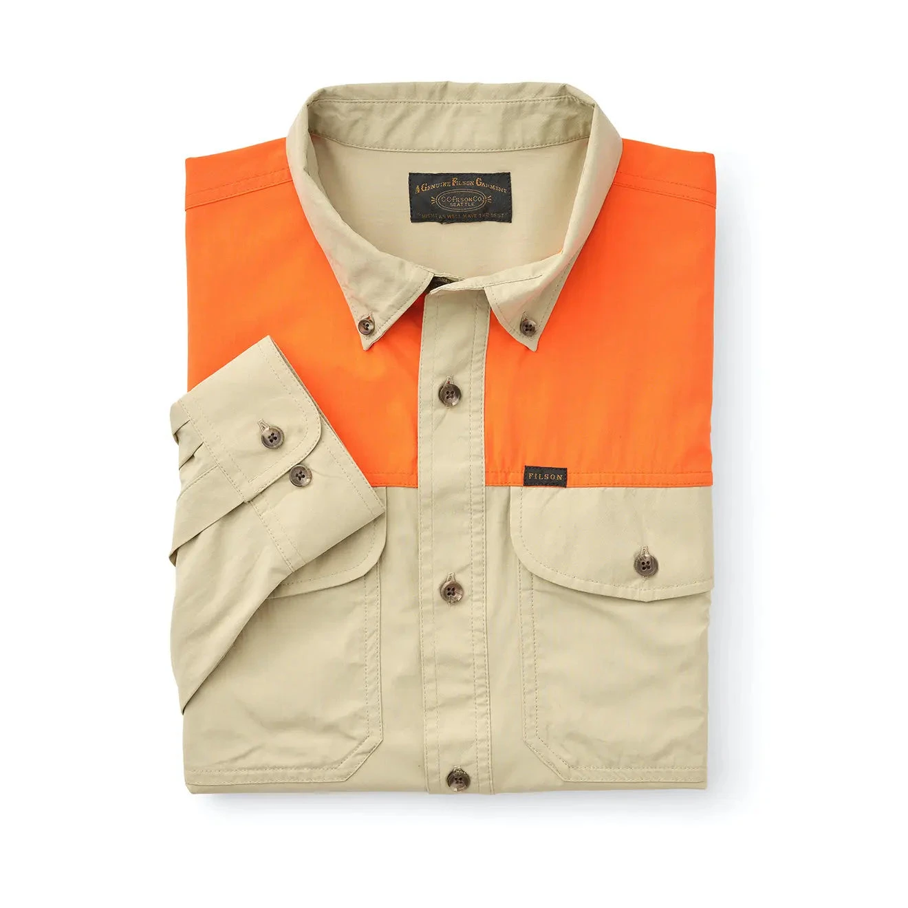 Filson Sportsman L/S Shirt Twill / Blaze 5 Filson Sportsman L/S Shirt Twill / Blaze - Image 3