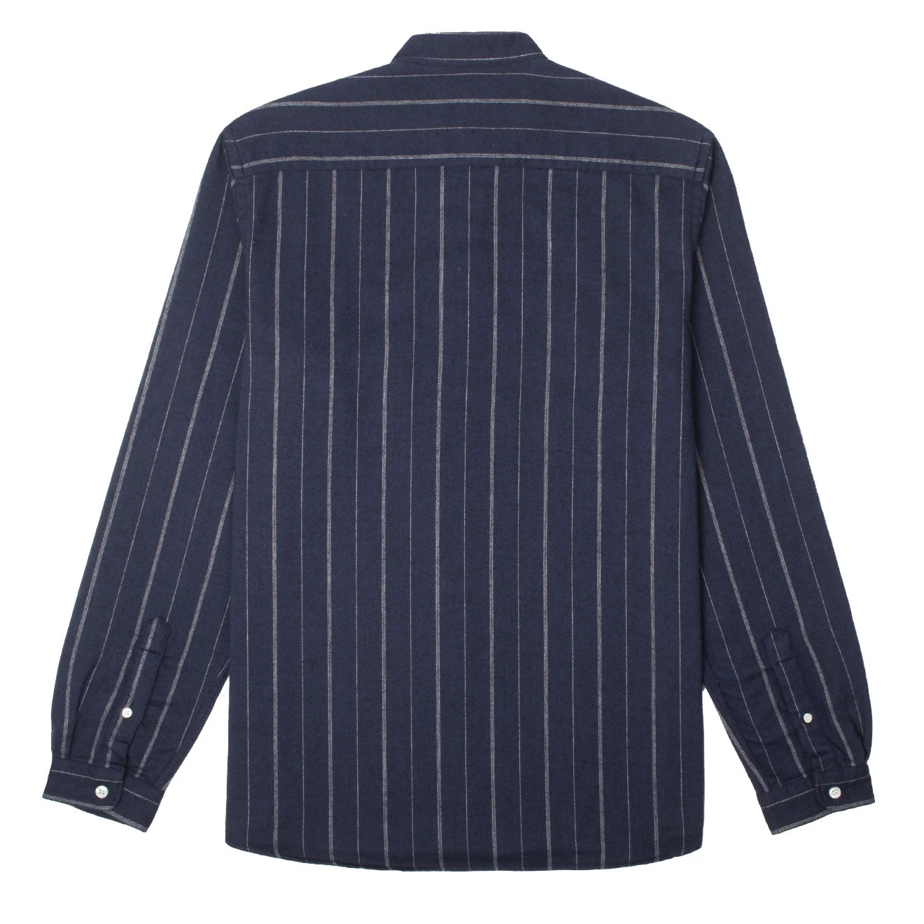 La Paz Vieira Collarless Shirt Navy / White Stripes 4 La Paz Vieira Collarless Shirt Navy / White Stripes - Image 2