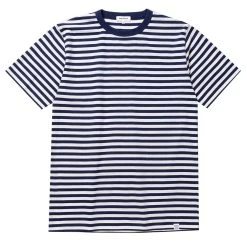 Norse Projects Niels Classic Stripe S/S T-Shirt Dark Navy