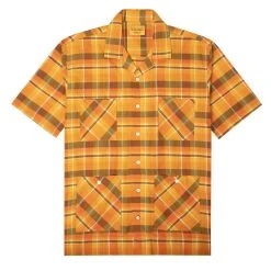 Original Madras Trading Co. No.29 Cuban Collar S/S Shirt Yellow / Orange