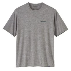 Patagonia Capilene Cool Daily Graphic Shirt Boardshort Logo Abalone Blue / Feather Grey