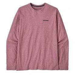 Patagonia Long Sleeve P-6 Logo Responsibili-Tee Evening Mauve
