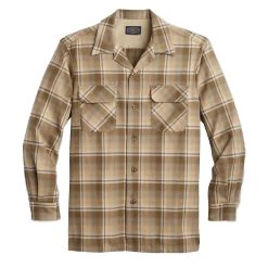 Pendleton Board Shirt Olive / Tan Plaid