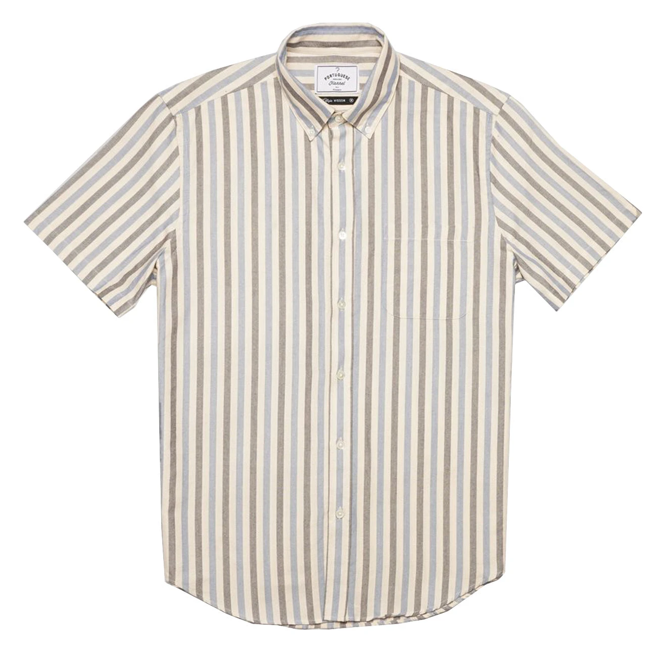 Portuguese Flannel Long Island SS Shirt Blue 3 Portuguese Flannel Long Island SS Shirt Blue