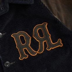 RRL By Ralph Lauren Appliqued Corduroy Leather-Sleeve Jacket Black/Deep Navy 11 RRL By Ralph Lauren Appliqued Corduroy Leather-Sleeve Jacket Black/Deep Navy -Hikerdelic Sales Store RRLbyRalphLaurenAppliquedCorduroyLeather SleeveJacketBlackDeepNavy30093 4