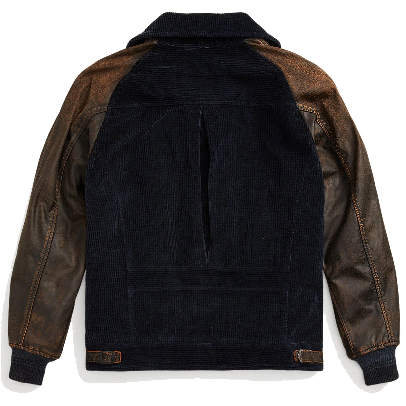 RRL By Ralph Lauren Appliqued Corduroy Leather-Sleeve Jacket Black/Deep Navy 4 RRL By Ralph Lauren Appliqued Corduroy Leather-Sleeve Jacket Black/Deep Navy - Image 2