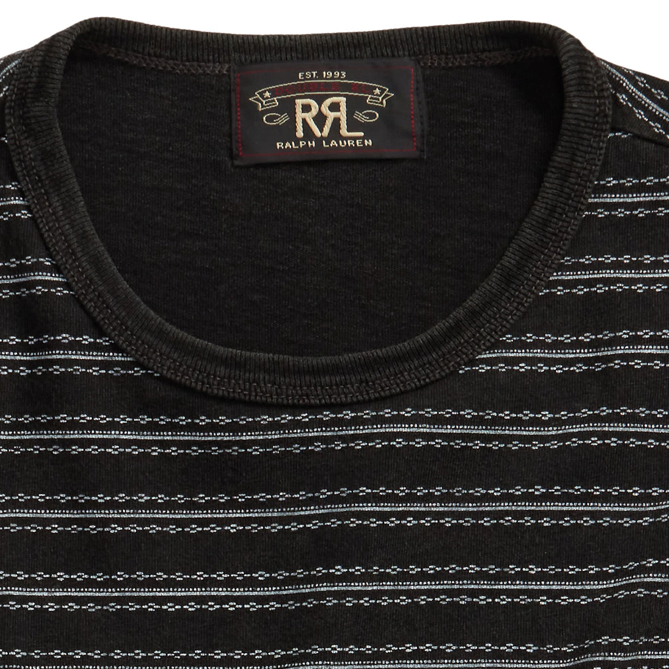RRL By Ralph Lauren Indigo Striped Jersey T-Shirt Black Multi 6 RRL By Ralph Lauren Indigo Striped Jersey T-Shirt Black Multi - Image 4