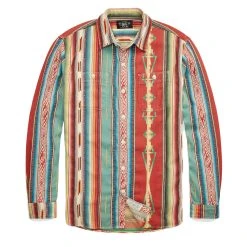 RRL By Ralph Lauren Jacquard Workshirt Red / Multi