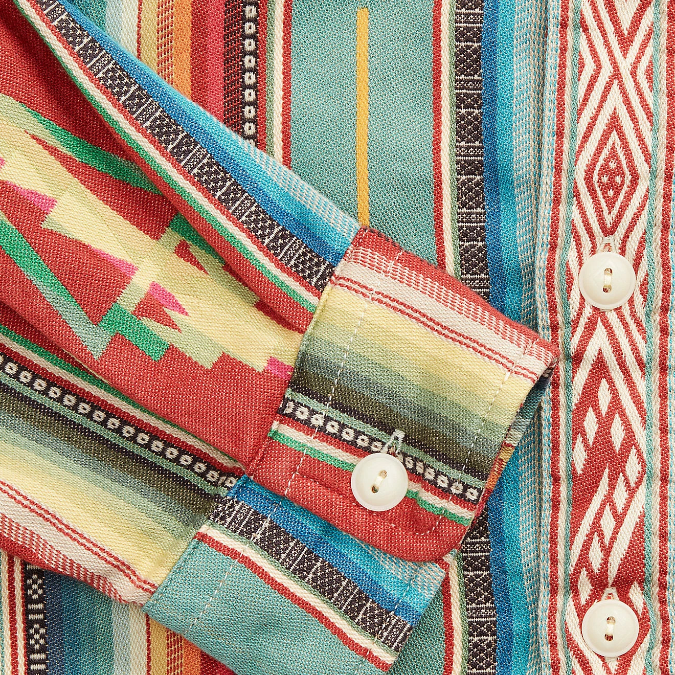 RRL By Ralph Lauren Jacquard Workshirt Red / Multi 6 RRL By Ralph Lauren Jacquard Workshirt Red / Multi - Image 4