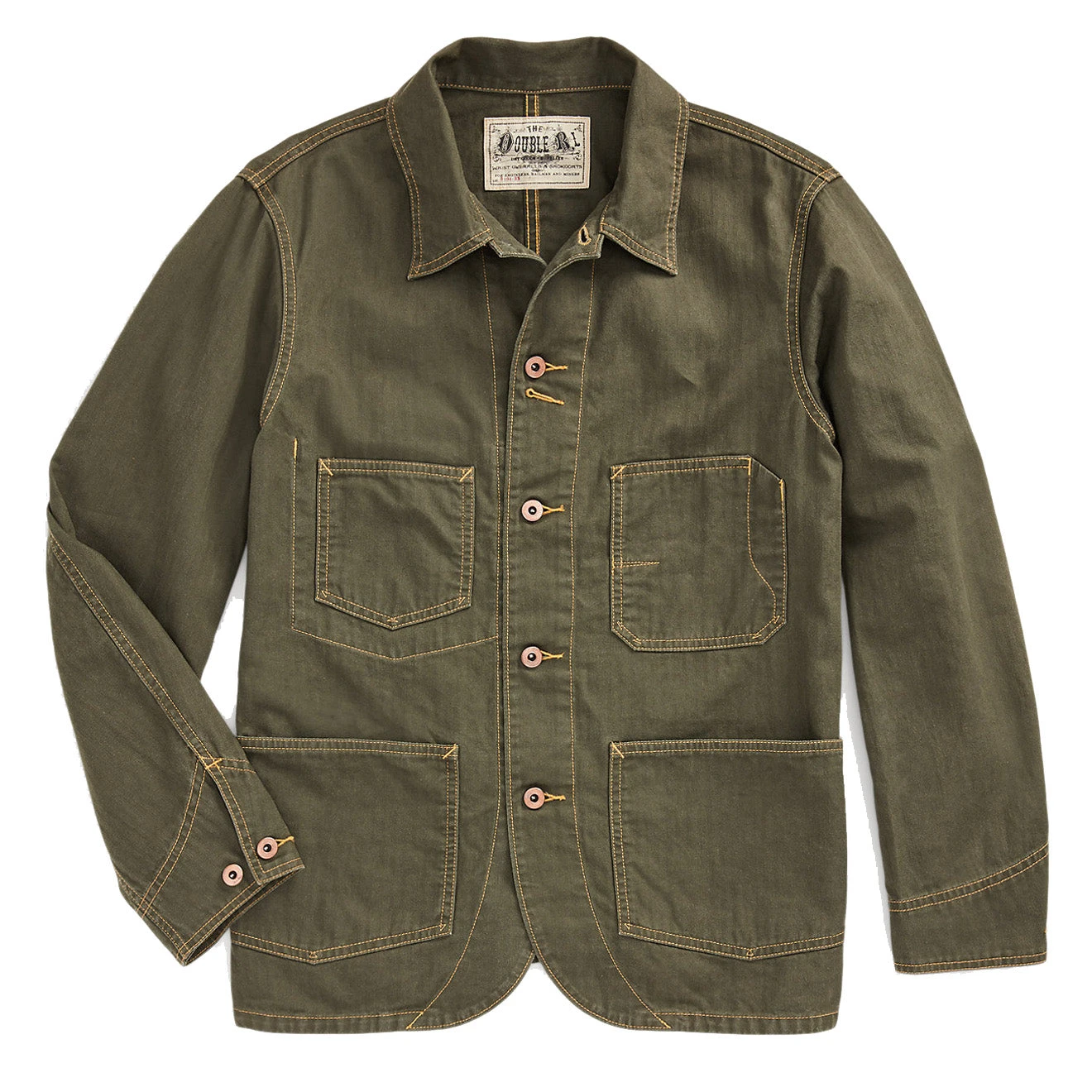 RRL By Ralph Lauren Linen-Cotton Herringbone Jacket Forest Green 3 RRL By Ralph Lauren Linen-Cotton Herringbone Jacket Forest Green