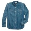 RRL By Ralph Lauren Striped Indigo Twill Workshirt Med Indigo