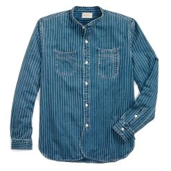 RRL By Ralph Lauren Striped Indigo Twill Workshirt Med Indigo
