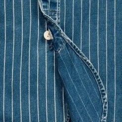 RRL By Ralph Lauren Striped Indigo Twill Workshirt Med Indigo -Hikerdelic Sales Store RRLbyRalphLaurenStripedIndigoTwillWorkshirtMedIndigo 3