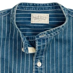RRL By Ralph Lauren Striped Indigo Twill Workshirt Med Indigo -Hikerdelic Sales Store RRLbyRalphLaurenStripedIndigoTwillWorkshirtMedIndigo 5