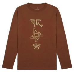 Snow Peak Fireplace Long Sleeve Tee Orange
