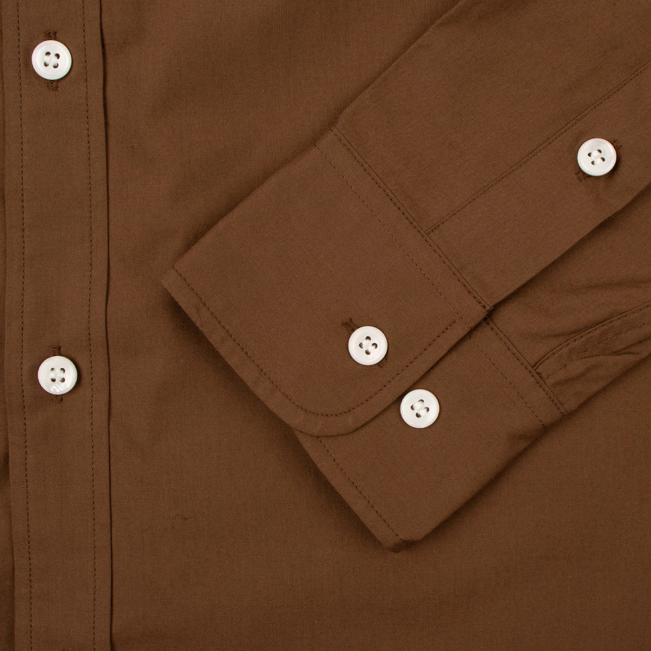 Uniform Bridge All Weather Relax Cotton Shirt Brown 5 Uniform Bridge All Weather Relax Cotton Shirt Brown - Image 3